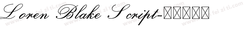Loren Blake Script字体转换